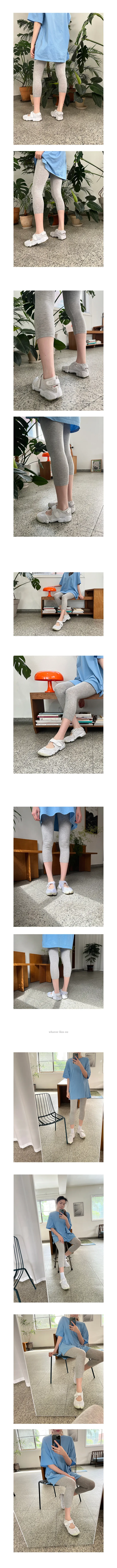 당일발송[~4XL/빅사이즈]모달 스판 8부 레깅스 쫄바지 상세 이미지 4