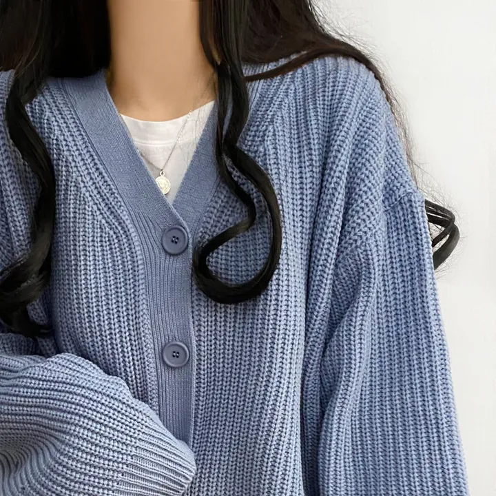[봄가을/데일리핏] 러블리한 하찌 v넥 오버핏 가디건cd 상세 이미지 3