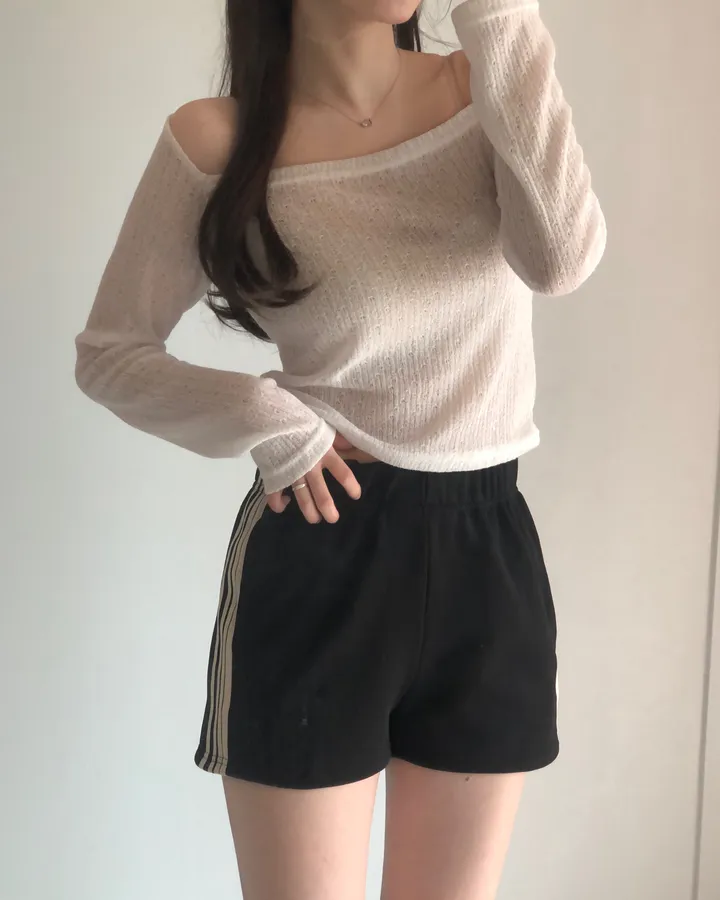 [재질 너무 좋아요] 포코 pt - 캐주얼 스포티 운동 트레이닝 홈웨어 밴딩 반바지 팬츠 상세 이미지 15