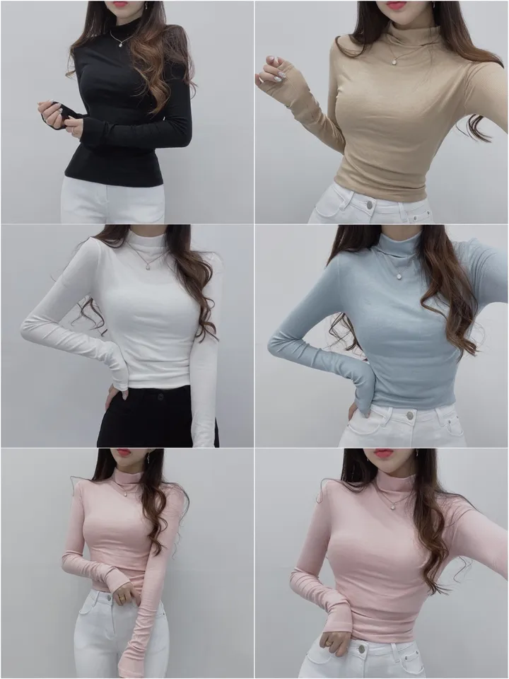 *여신미폭발*[고급글램핏/모델강추!]청담 며느리 반목 폴라 긴팔 티셔츠 상세 이미지 3