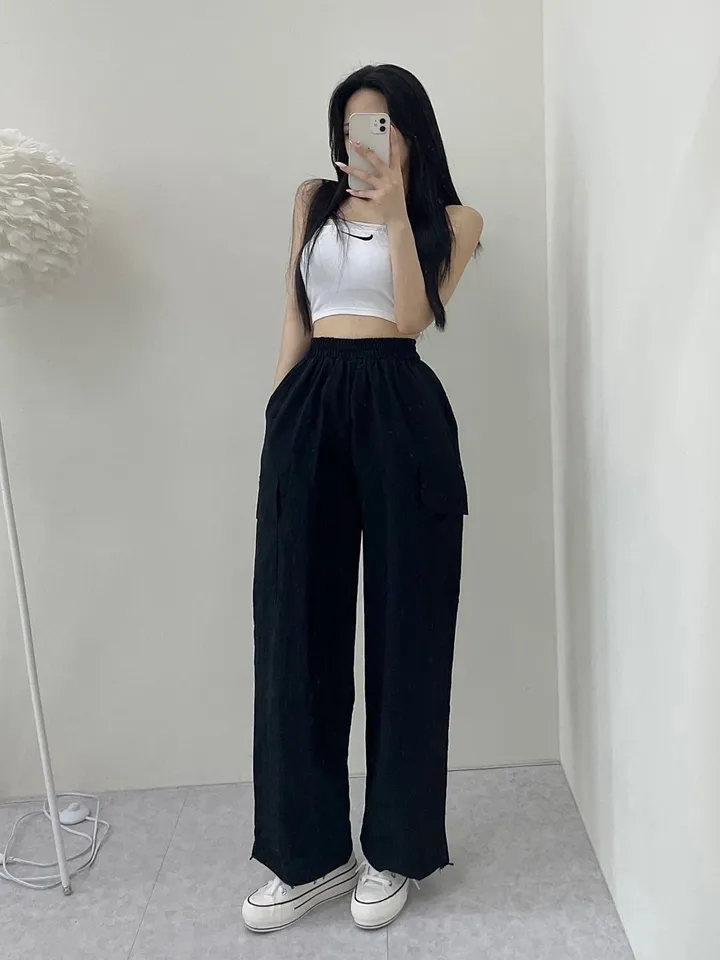 🎀국내제작/편한착용감/최저가강추/모델소장/시원한소재/오래착용가능🎀데일리 꾸안꾸 바스락 에스파 카고 조거 트레이닝 팬츠 상세 이미지 20