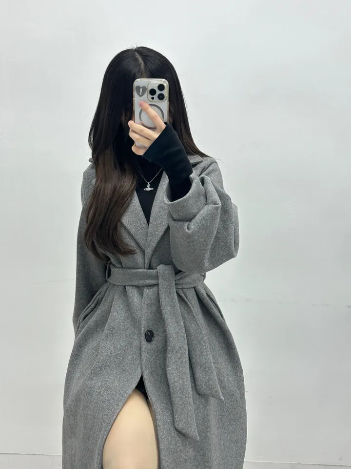 [개강룩/핏보장] 러블리 퍼프 몽글 롱 코트 울코트 (4color) 상세 이미지 23