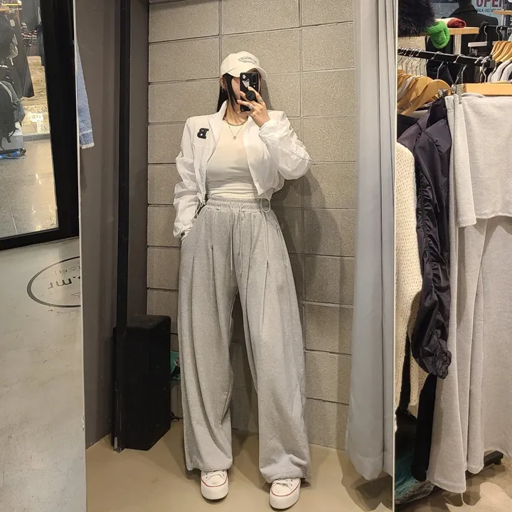 셔링 어깨패드 크롭 바람막이 상세 이미지 6