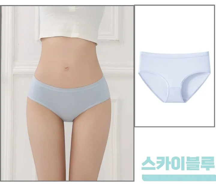 [장당2,300원/당일출고🎈/90-110까지] 4장세트 봄컬러 파스텔 무압박 러블리 면스판 팬티 순면 팬티 햄팬티 상세 이미지 25