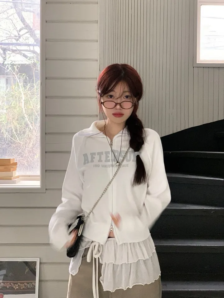 [기모원단ෆ투지퍼]토미 빈티지 레터링 프린팅 나그랑 투웨이 하이넥 카라넥 시보리 집업 점퍼 2color 상세 이미지 27