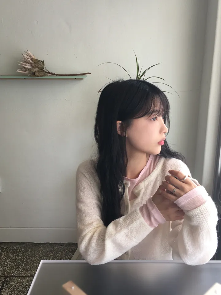 당일/봄가디건🌸 [here you] 퍼지 모헤어 cardigan - 5color (벚꽃룩/울가디건/모헤어니트/나들이룩/봄니트) 상세 이미지 32