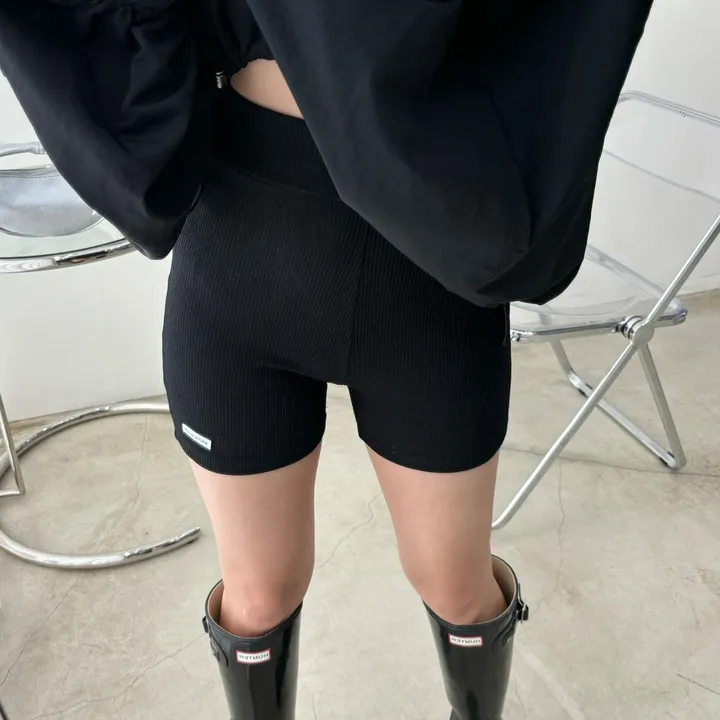 [강추! 트렌디 코디필수템] 골지 패치 3부 숏 레깅스 쇼츠 3col 상세 이미지 6