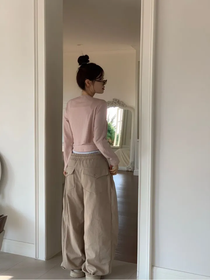 [Set가디건+나시/벚꽃룩/플라워펀칭]로젤린 플라워 펀칭 레이스 슬리브리스 나시 가디건 세트 3color 상세 이미지 47