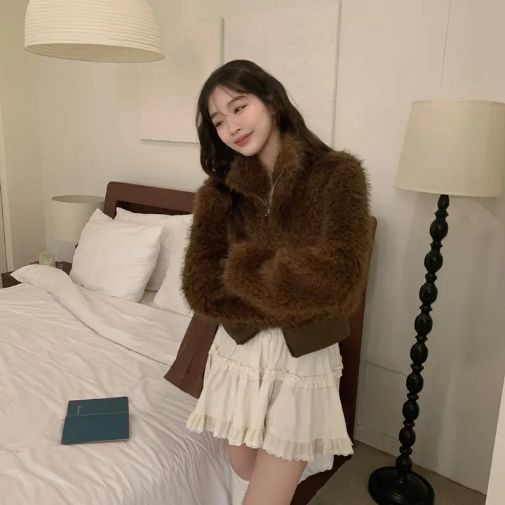[분위기갑🤎퀄리티굿!] 따뜻, 하이넥 하프 퍼 집업 점퍼 상세 이미지 6
