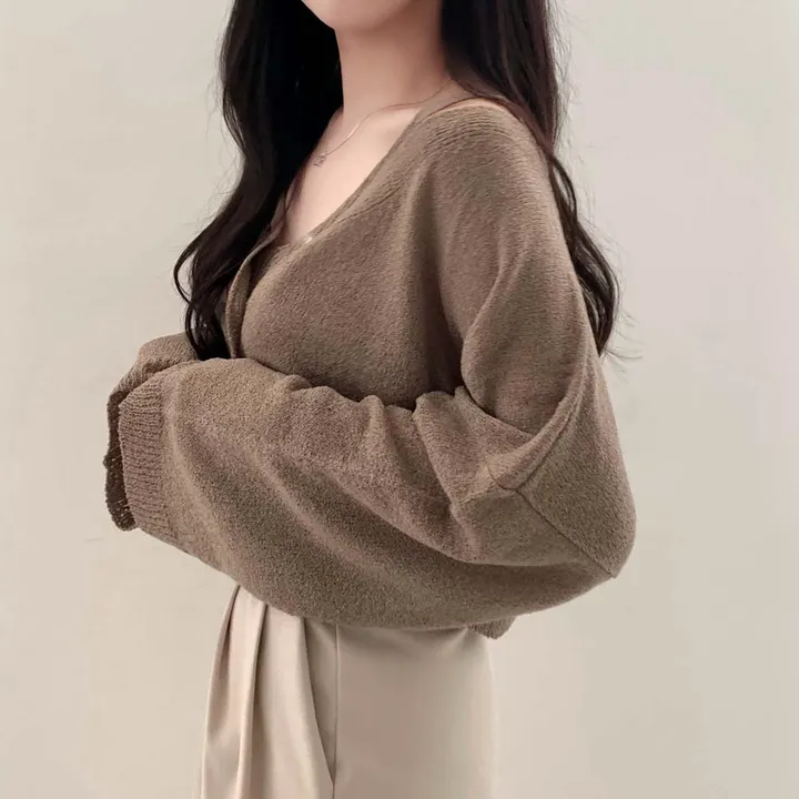 [✨SET가격/3천장 돌파!✨]피부에 달라붙지 않는, 부클 가디건+나시 투피스 세트 상세 이미지 31