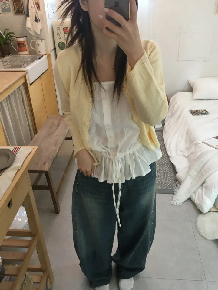 [봄신상💐](5colors/파스텔색감🌈🖍️) 레이어드 펀칭 라운드넥 니트 봄 가디건 cd 상세 이미지 138