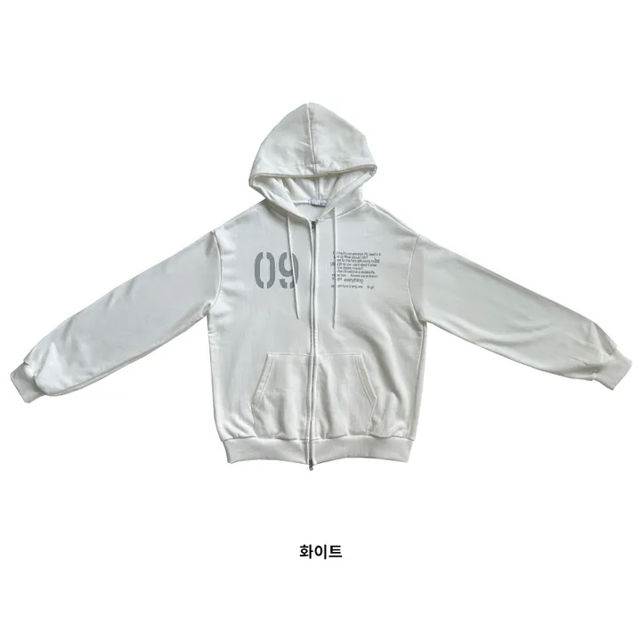 [UNISEX] 나인 레터링 투웨이 후드 집업 (3color) 상세 이미지 30