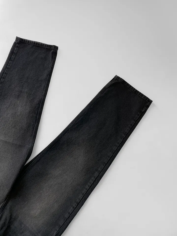 [고퀄, 강추] 브루 블랙 데일리 와이드 일자핏 워싱 데님 팬츠 상세 이미지 20