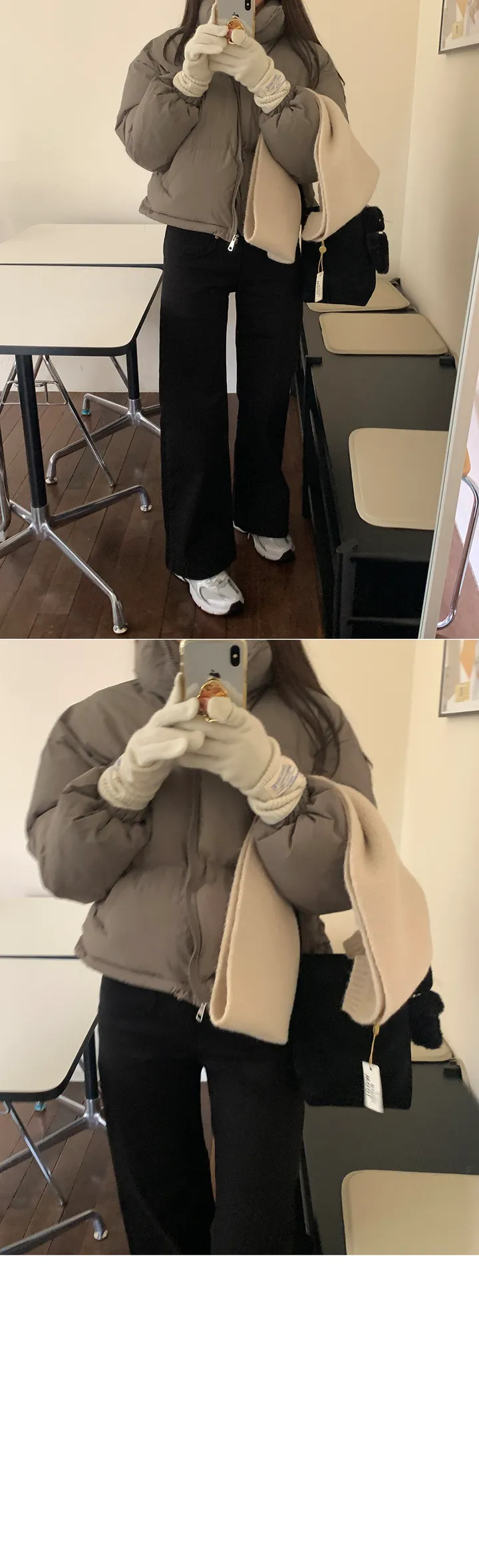[주문폭주/당일출고🖤] 스노우 파스텔 크롭 숏 패딩 pd (웰론솜)(생활방수가능) 상세 이미지 75