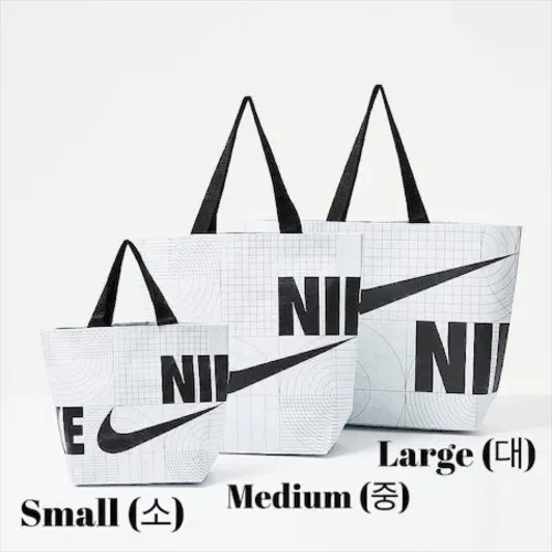 [당일출고] 나이키 NIKE 친환경 리유저블 가방 장바구니 타포린 쇼핑백 스우시 로고 도시락 여행용 가방 상세 이미지 3