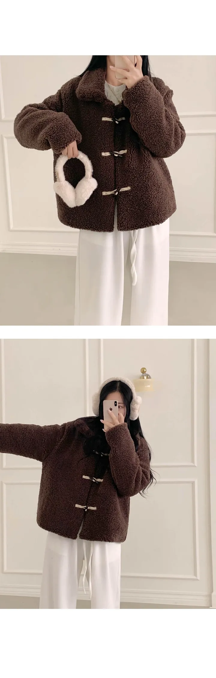 [누빔안감] 포이 양털 뽀글이 떡볶이 코트 자켓(2 colors) 상세 이미지 9