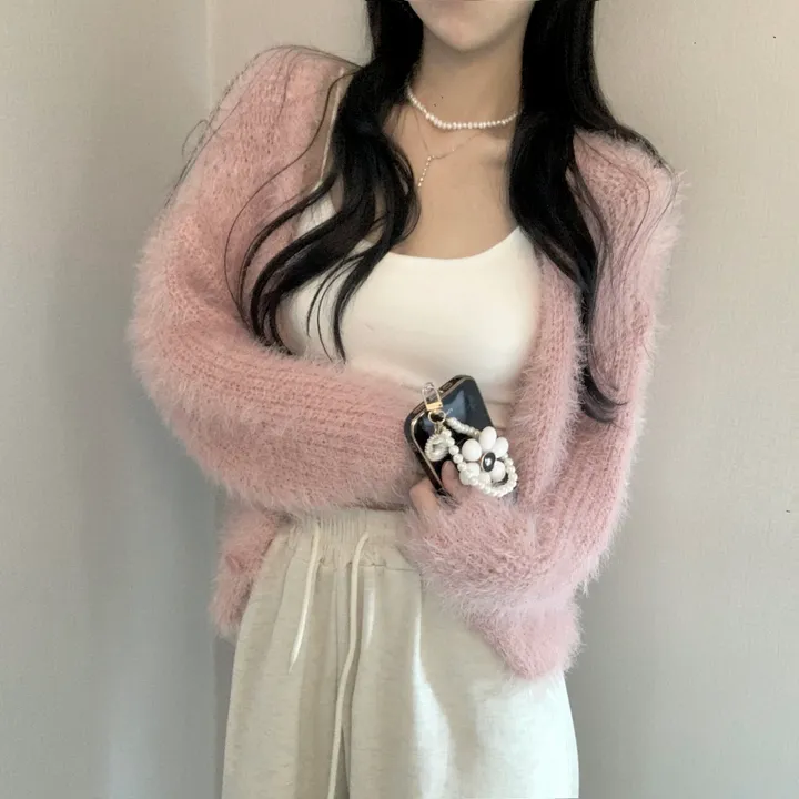 *빠른출고 *타사저퀄X* [솔잎맛집/퐁실해요] 러블리, 솔잎 앙고라 루즈핏 니트 가디건 - 7color 상세 이미지 19