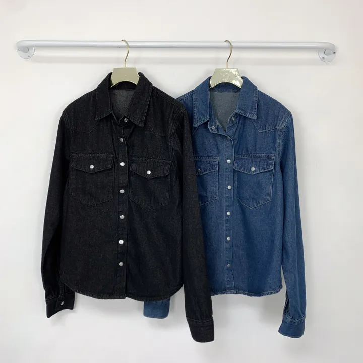 [하이퀄✨데님set] 2컬러/ 데님셔츠+와이드 데님팬츠 투피스 세트 /S.M.L 상세 이미지 36