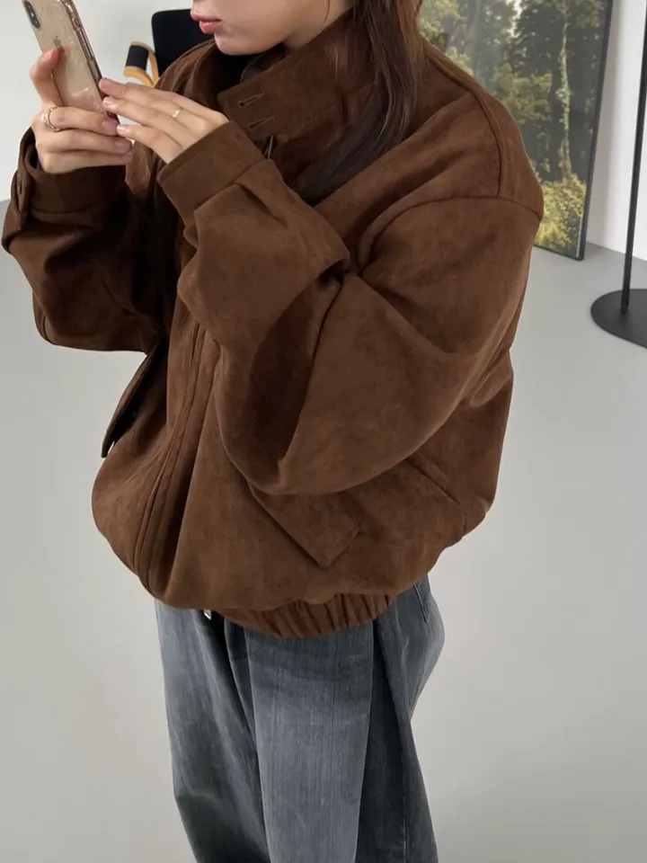 가성비갑) 로컬 스웨이드 자켓 (2color) [스웨이드/자켓/가을코디/코디추천/가성비/숏자켓/점퍼/대학생/y2k/데일리/겨울코디] 상세 이미지 17