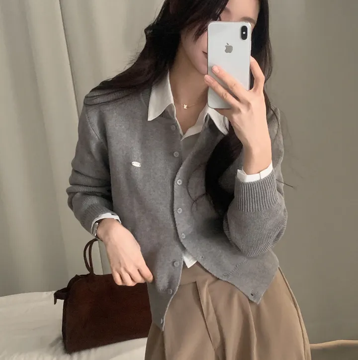 [봄🌸/부드러운!] 싱볼 라운드 펜던트 니트여리핏 가디건 - 6color 상세 이미지 39