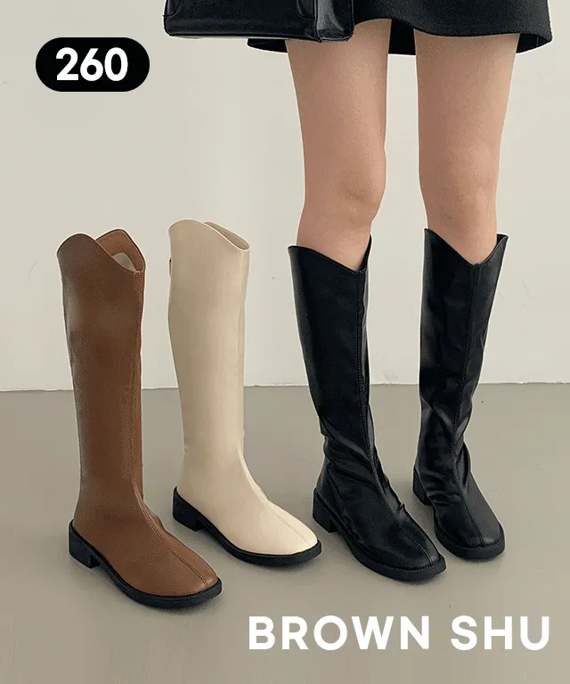 [225-260mm/2가지굽❣️] 라크네 V컷 웨스턴 롱 부츠