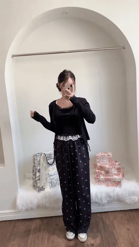 [부분 당일배송🤍나시가디건set/벚꽃룩🌸] 슈디 레이스 끈나시 + 레이스 긴팔 골지 가디건 세트 데일리룩 데이트룩 벚꽃룩 발레코어 여리여리 여리핏 레이스가디건 레이스나시 상세 이미지 49