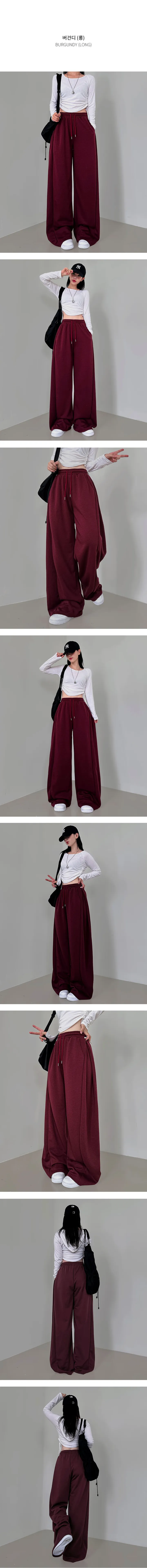 *묶음할인[숏&롱/사이드핀턱] 펀치 데일리한 와이드 트레이닝팬츠 상세 이미지 12