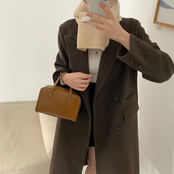 플룻 코트 봄코트 롱코트 하객룩 울코트 상세 이미지 29