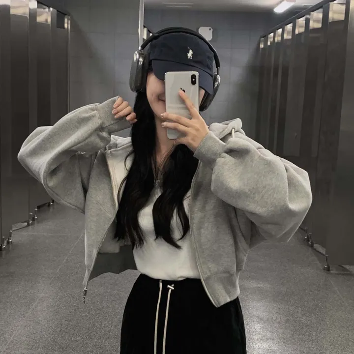 [완전인기✨/백염컬러 당일출고!] 자체제작 크치Made 꿈에 나온 핏, 투웨이 양기모 크롭 후드집업 ver 아우터 자켓 - zipup 상세 이미지 77
