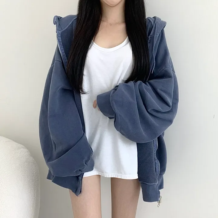[커플템왕추천❤️/탄탄고퀄] 베이 피그먼트 쭈리 투웨이 후드집업 상세 이미지 30