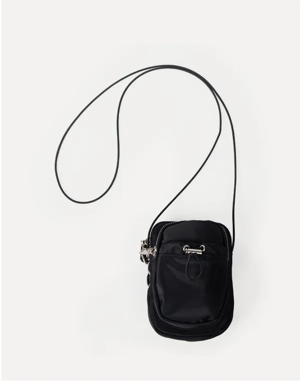 [3color]글로시 / 나일론 스토퍼 미니백 glossy mini crossbag (가벼운 데일리 가방 유니크 쁘띠 스트링 크로스백) 상세 이미지 48