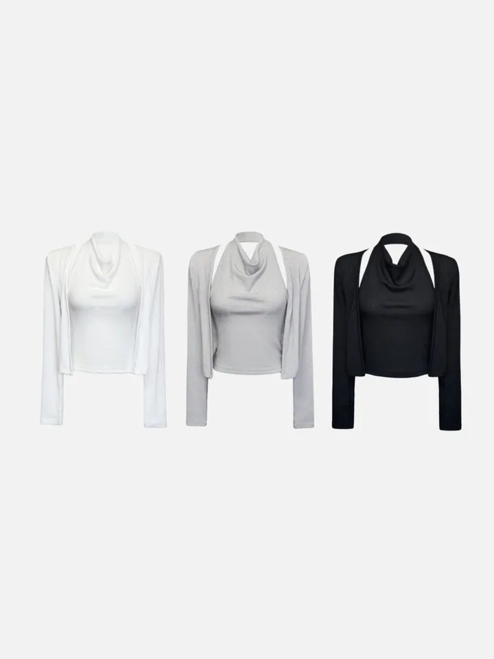 [국내고퀄] 글로우 홀터 나시 가디건 ( 3color ) 상세 이미지 26