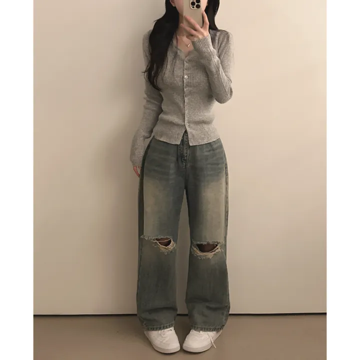 [부들소재,퀄좋아요!] 데일리핏~ 슬림 골지 단추 니트 가디건 5color 상세 이미지 18