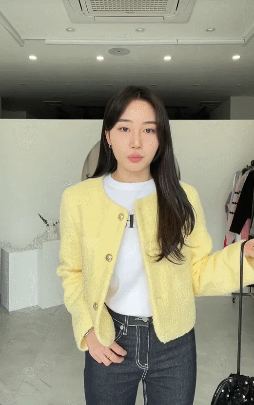 2color 레몬 칼라넥 루즈핏 여성 봄 트렌치코트 베스트 상세 이미지 7