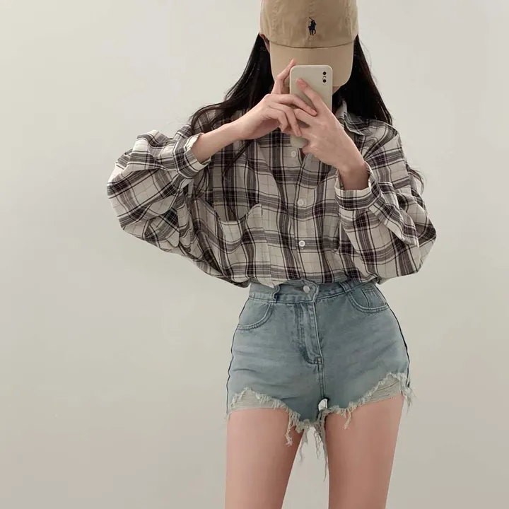 [✨8천장돌파!✨/컬러추가!]여리앤아방 체크남방 코튼 셔츠 -4color 상세 이미지 18
