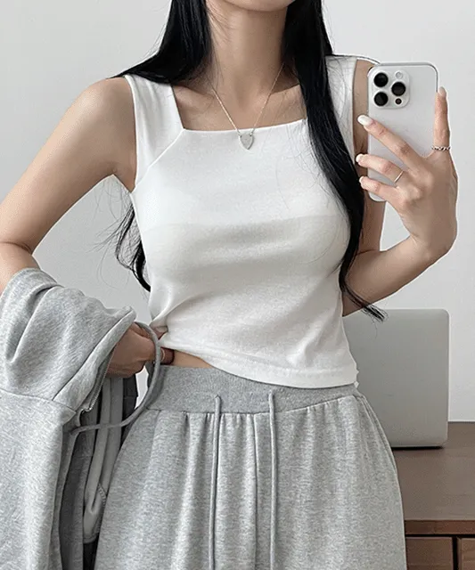 [2개 묶음 할인/2기장/여름필템] 부담없이 입기좋은 슬림핏 스퀘어나시 민소매