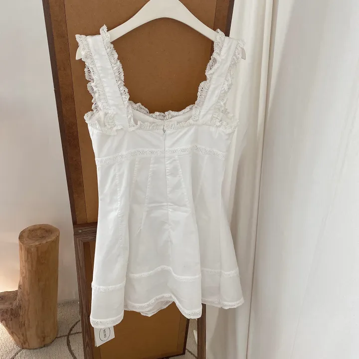 ホワイトレースノースリーブチュニック ホワイト レース ノースリーブ チュニック - メルカリ