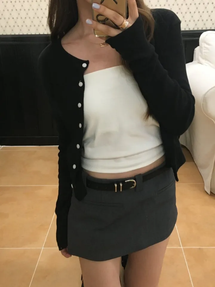 빈티지 딸기 가디건 레드,아이보리, 블랙 [가디건/디테일/빈티지/여름코디/코디추천/데일리/대학생/캐주얼/y2k] 상세 이미지 27