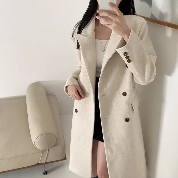 플룻 코트 봄코트 롱코트 하객룩 울코트 상세 이미지 22