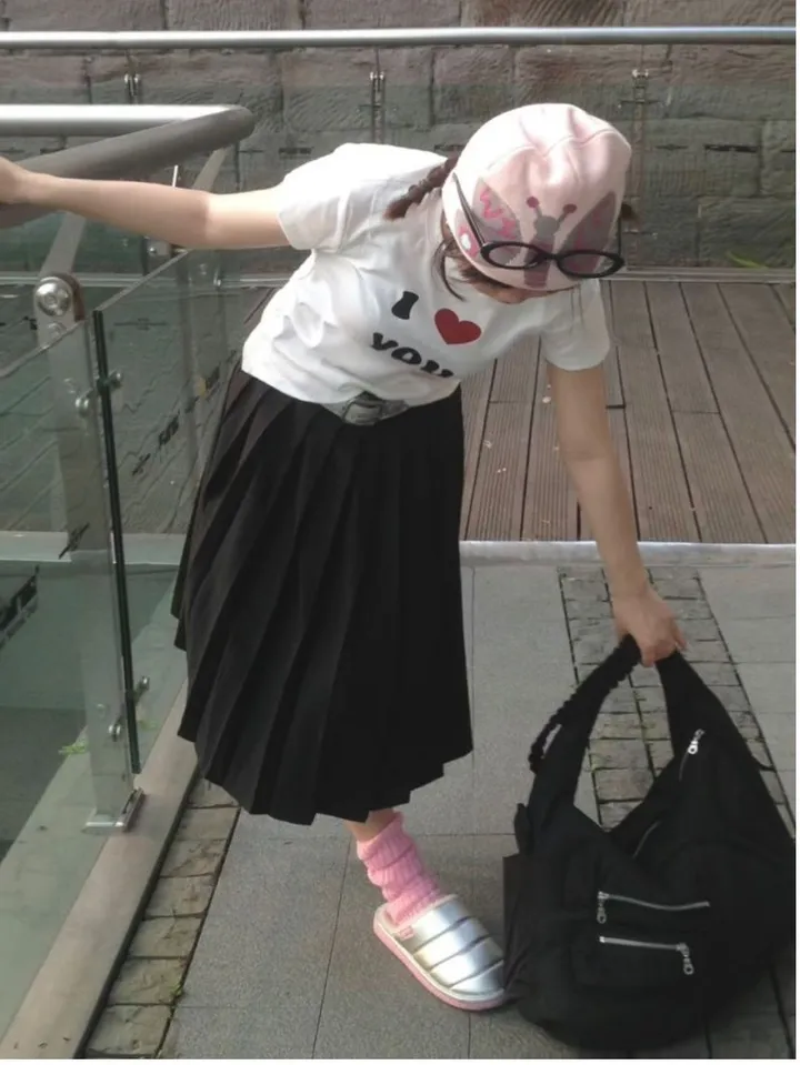 [키치/하이틴] 하트 반팔 티셔츠 상세 이미지 6