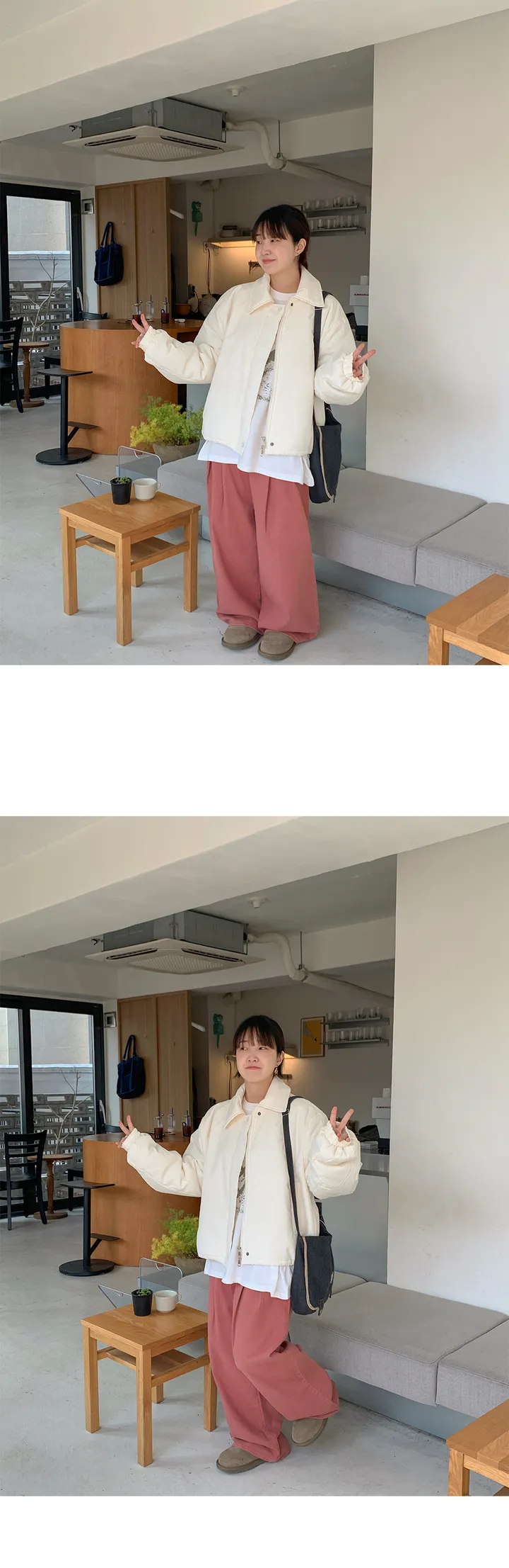 [5천장돌파]카에리 카라 숏 패딩 점퍼 (3color) 상세 이미지 2
