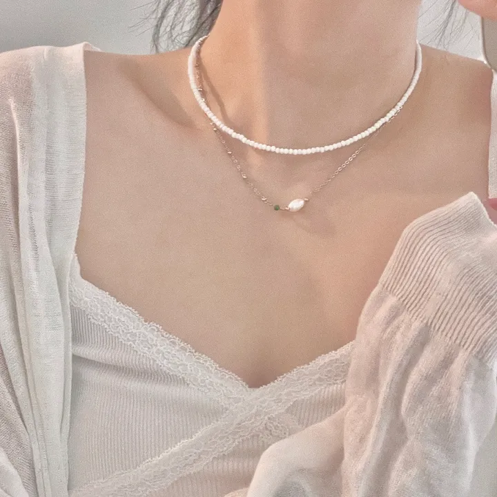 *made* 사계절 만능 레이어드 론델 비즈 목걸이 (2size 13color) 상세 이미지 13