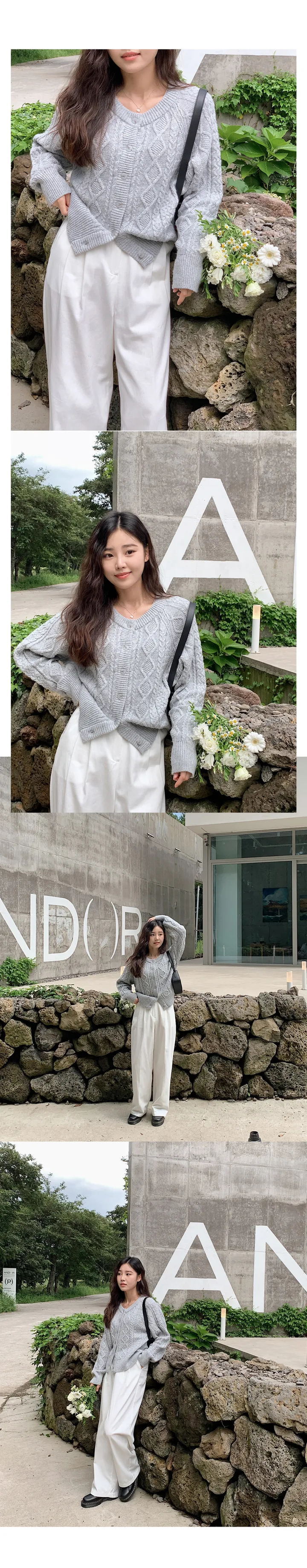 🚀당일발송🚀[landmade/울70]휘낭시에 케이블 어텀 니트 가디건 (4color) 상세 이미지 28