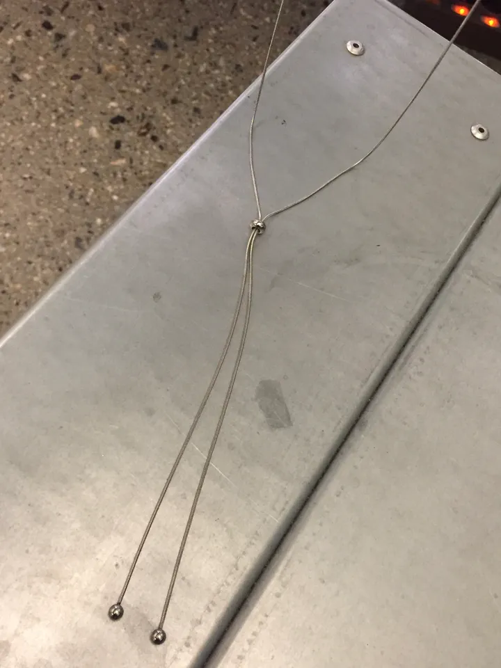 2LINE DROP NECKLACE 2라인 드롭 실버 목걸이 상세 이미지 15