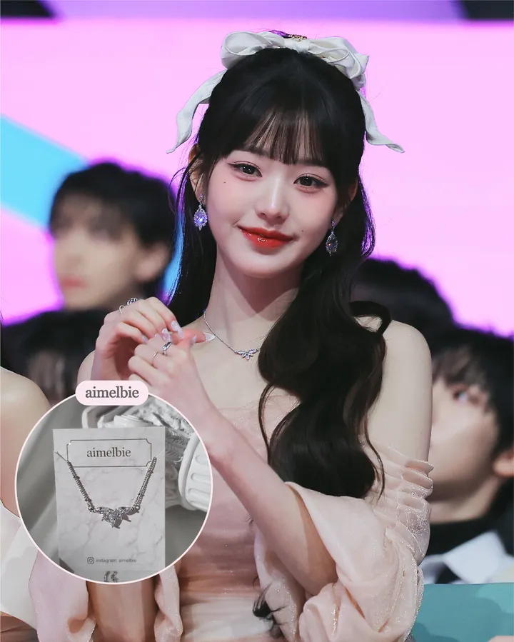 [아이브 장원영 착용/퀄리티UP!] Heavenly Crystal 큐빅 세미 초커 목걸이 - 실버 컬러 상세 이미지 4