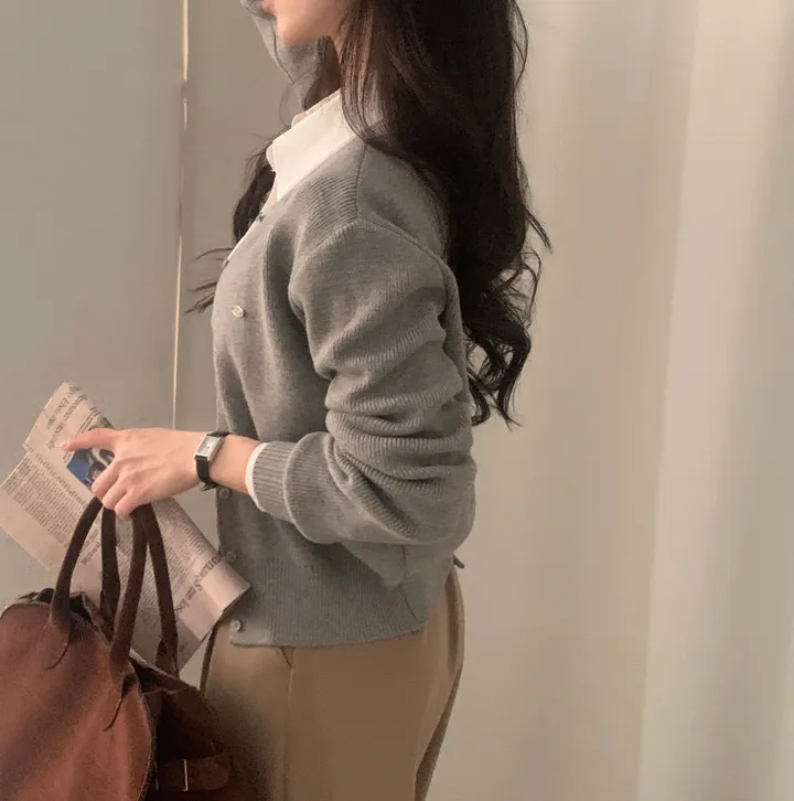 [봄🌸/부드러운!] 싱볼 라운드 펜던트 니트여리핏 가디건 - 6color 상세 이미지 38