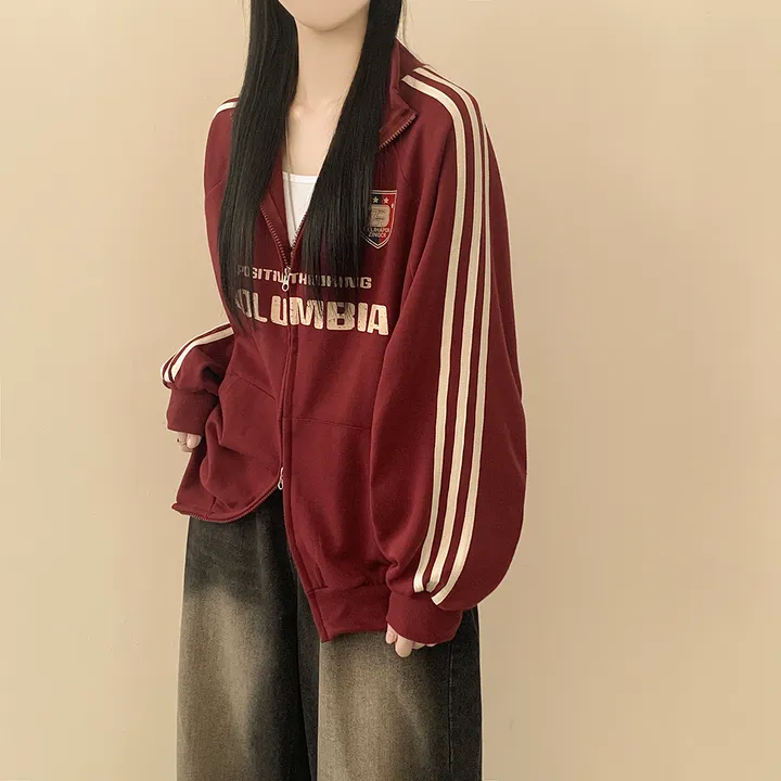 [간절기필수!] 오버핏 투웨이 힙블록코어 하이넥 배색 라인 나그랑 트랙 집업 스포티스파이스 축구유니폼 상세 이미지 4