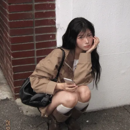 [핏예뻐요🖤] 미지 투배색 하프핏 투웨이 야상 점퍼 - 2color
