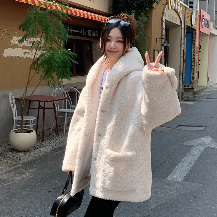 피글렛 양기모후드 무스탕 오버핏 후드집업 후리스 오버핏자켓 오버핏후드티 기모후드집업 투웨이후드집업 후드가디건 상세 이미지 5