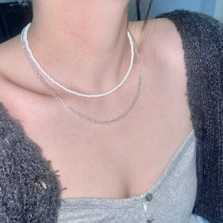 *made* 사계절 만능 레이어드 론델 비즈 목걸이 (2size 13color) 상세 이미지 18